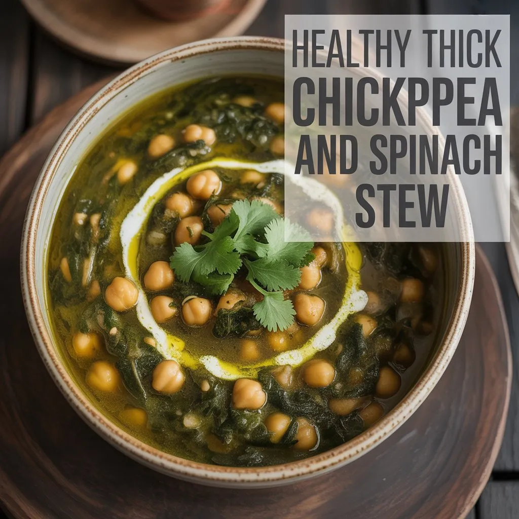 Thick Chickpea and Spinach Stew