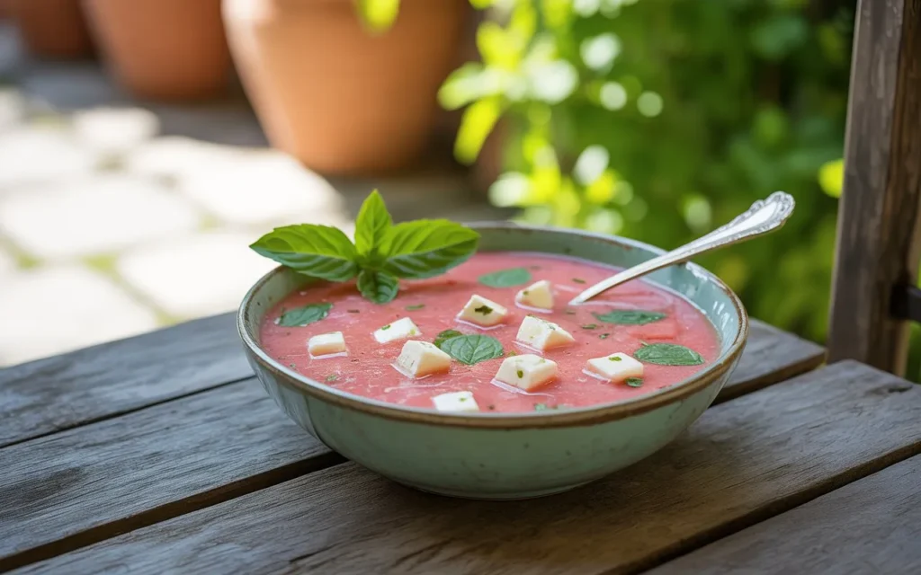 Chilled Watermelon & Feta Soup