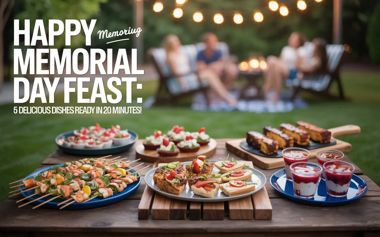 Happy Memorial Day Feast: 5 Delicious Dishes Ready in 20 Minutes!