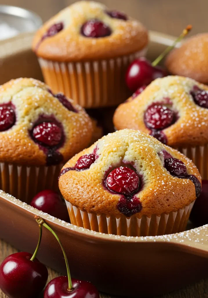 Fresh Cherry Muffins