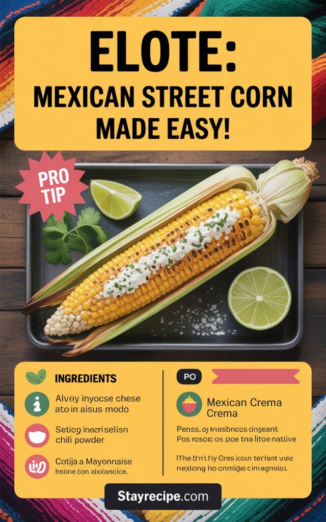 Elote Recipe
Mexican Street Corn
Summer Side Dishes
Grilled Corn Recipes
Cinco de Mayo Food Ideas
Corn on the Cob Recipes
Spicy Corn Snacks
Authentic Mexican Recipes
BBQ Side Dishes
Easy Street Food Recipes
Creamy Corn Topping
Summer Picnic Ideas
Party Appetizers
Toppings for Corn
Flavorful Corn Recipes