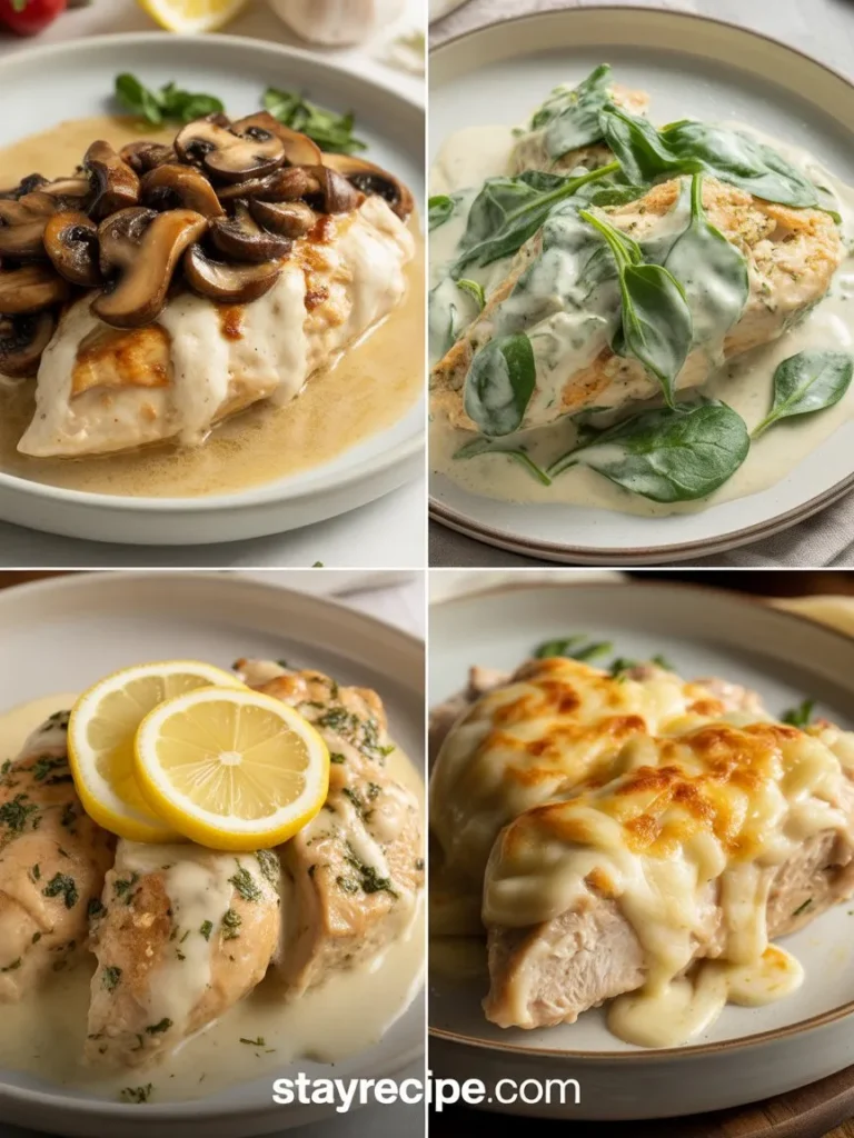 Four-panel Pinterest collage showing different variations