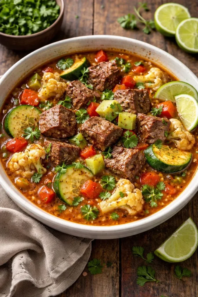 Mexican-style beef and vegetable stew