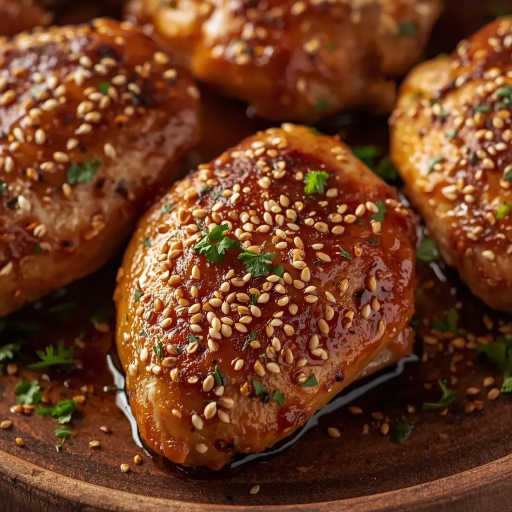 Baked Honey Garlic Chicken Thighs
