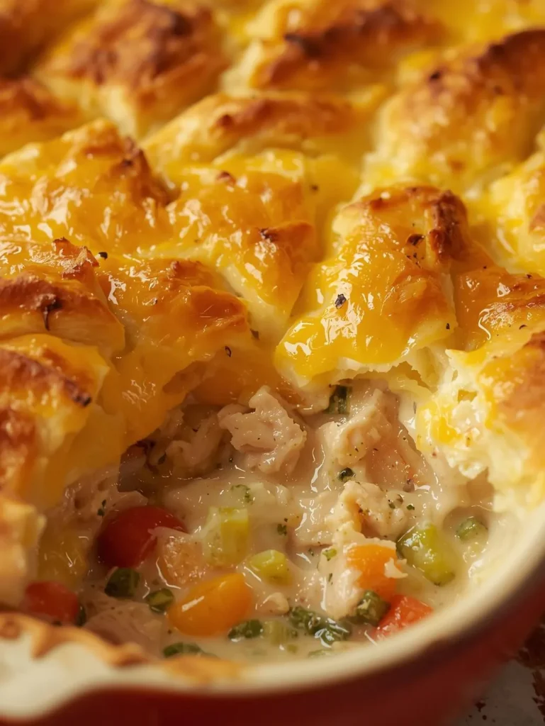 Cheesy Chicken Pot Pie Casserole