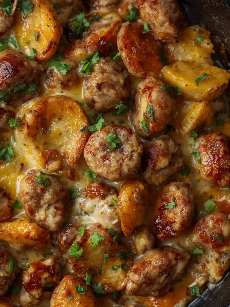 Cheesy Sausage Potato Skillet
