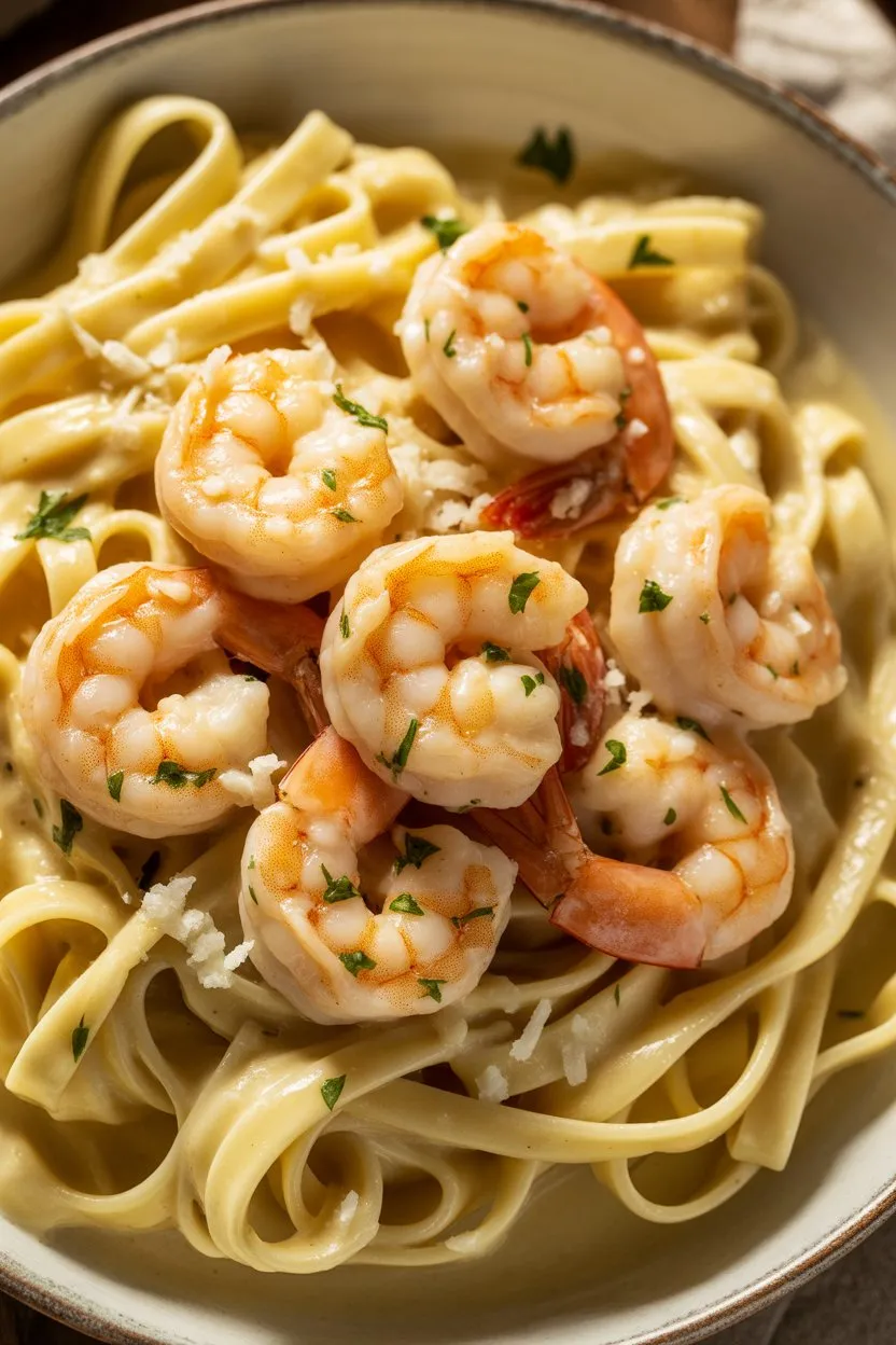 Creamy Garlic Butter Shrimp Pasta—A Quick & Healthy Dinner Recipe