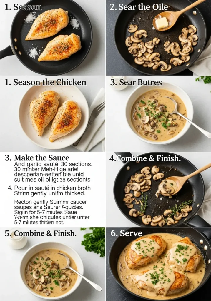 Creamy Mushroom Chicken Instructionsstep By Step