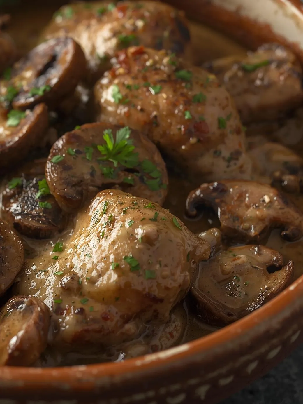 Easy Creamy Mushroom Chicken—A Cozy, One-Pan Dinner Recipe