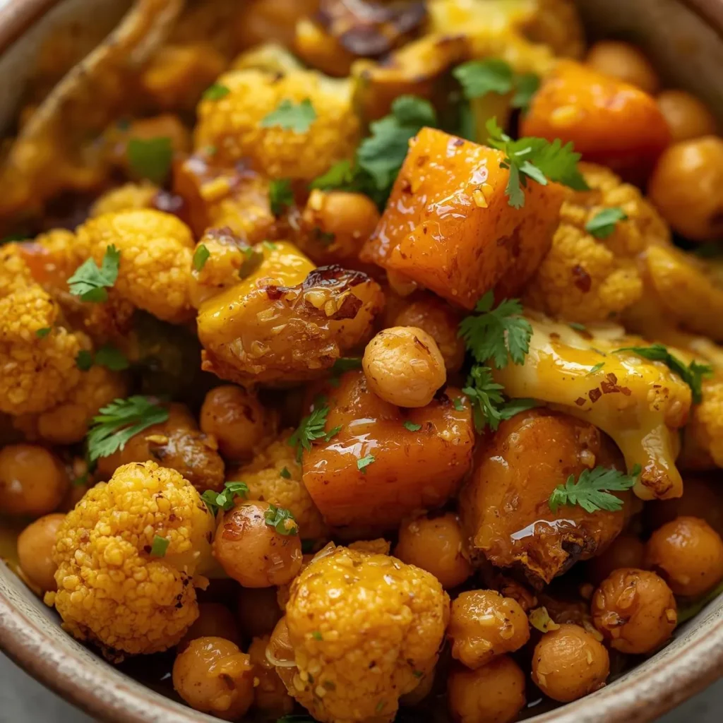 Curry Roasted Veggie Chickpea Bowl
