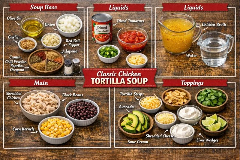 Ingredients Classic Chicken Tortilla Soup