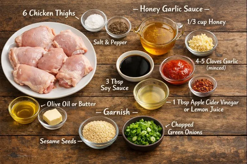 Ingredients Classic Honey Garlic Chicken Thighs
