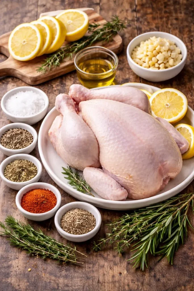 Ingredients Classic Lemon Garlic Roasted Chicken