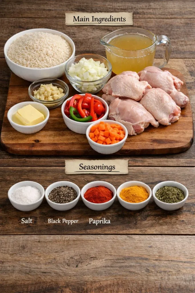Ingredients One Pot Chicken Rice