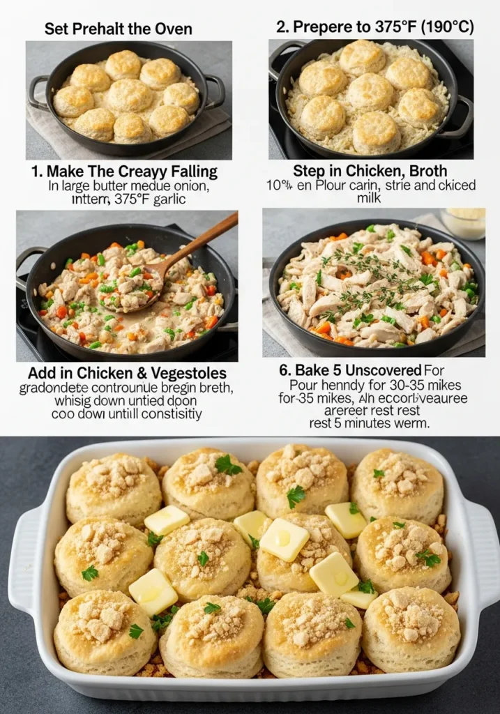 Instructions Step By Step Chicken Pot Pie Casserole