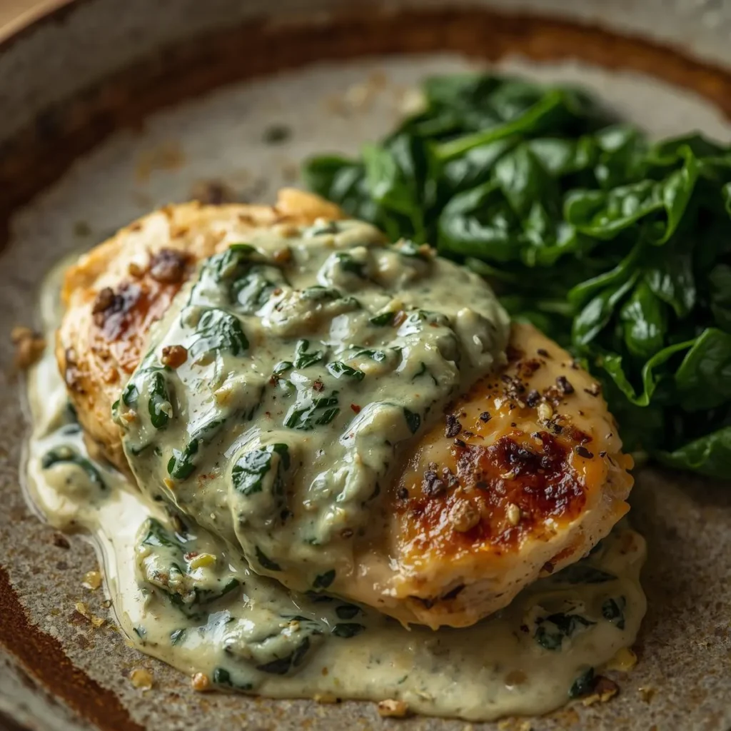 Keto Creamy Spinach Chicken