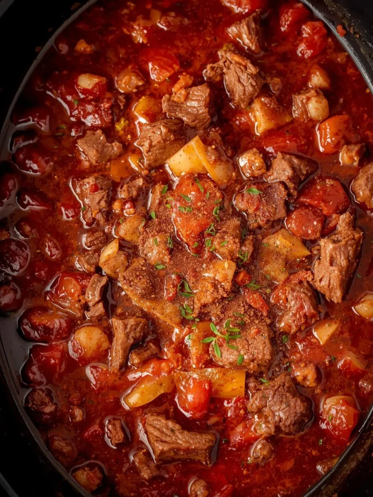 No Bean Slow Cooker Beef Chili Keto Friendly