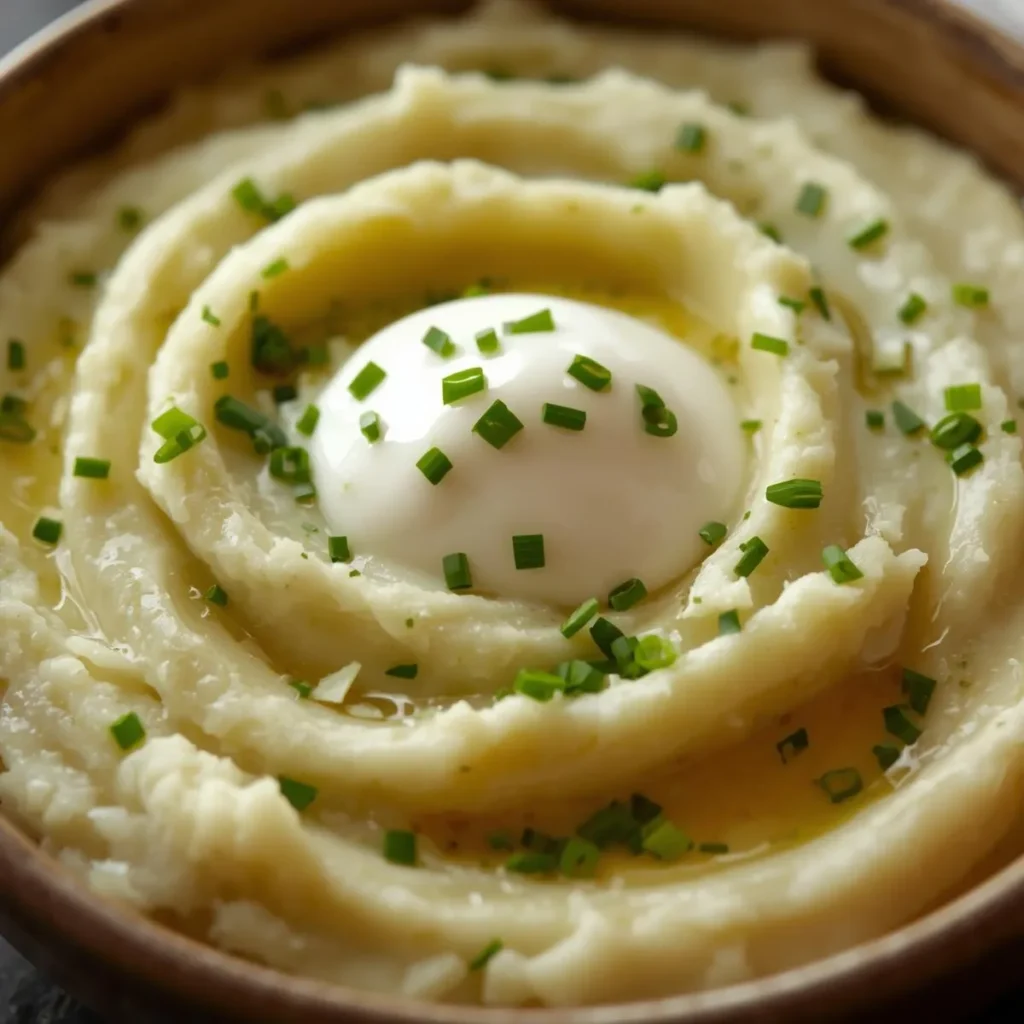 Sour Cream Chive Mashed Potatoes Steakhouse Style