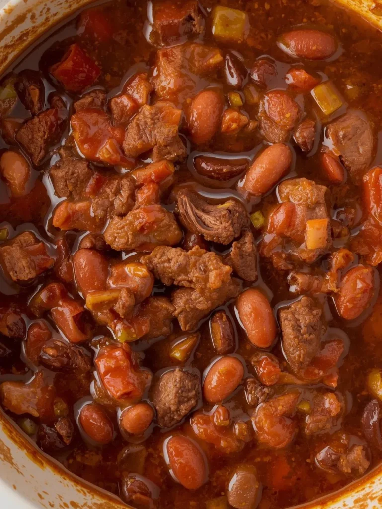 Spicy Slow Cooker Beef Chili