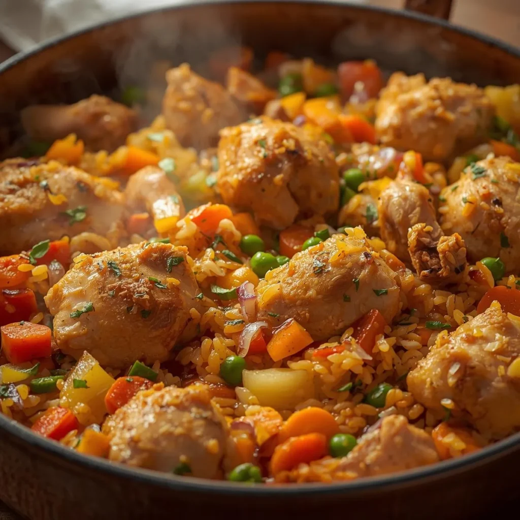 Vegetable Loaded One Pot Chicken Rice