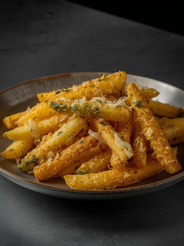Air Fryer Crispy Parmesan Zucchini Fries Garlic Herb Version