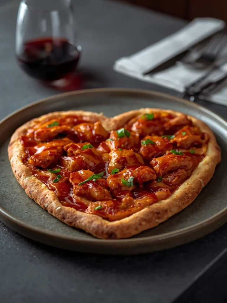 Bbq Chicken Heart Pizza