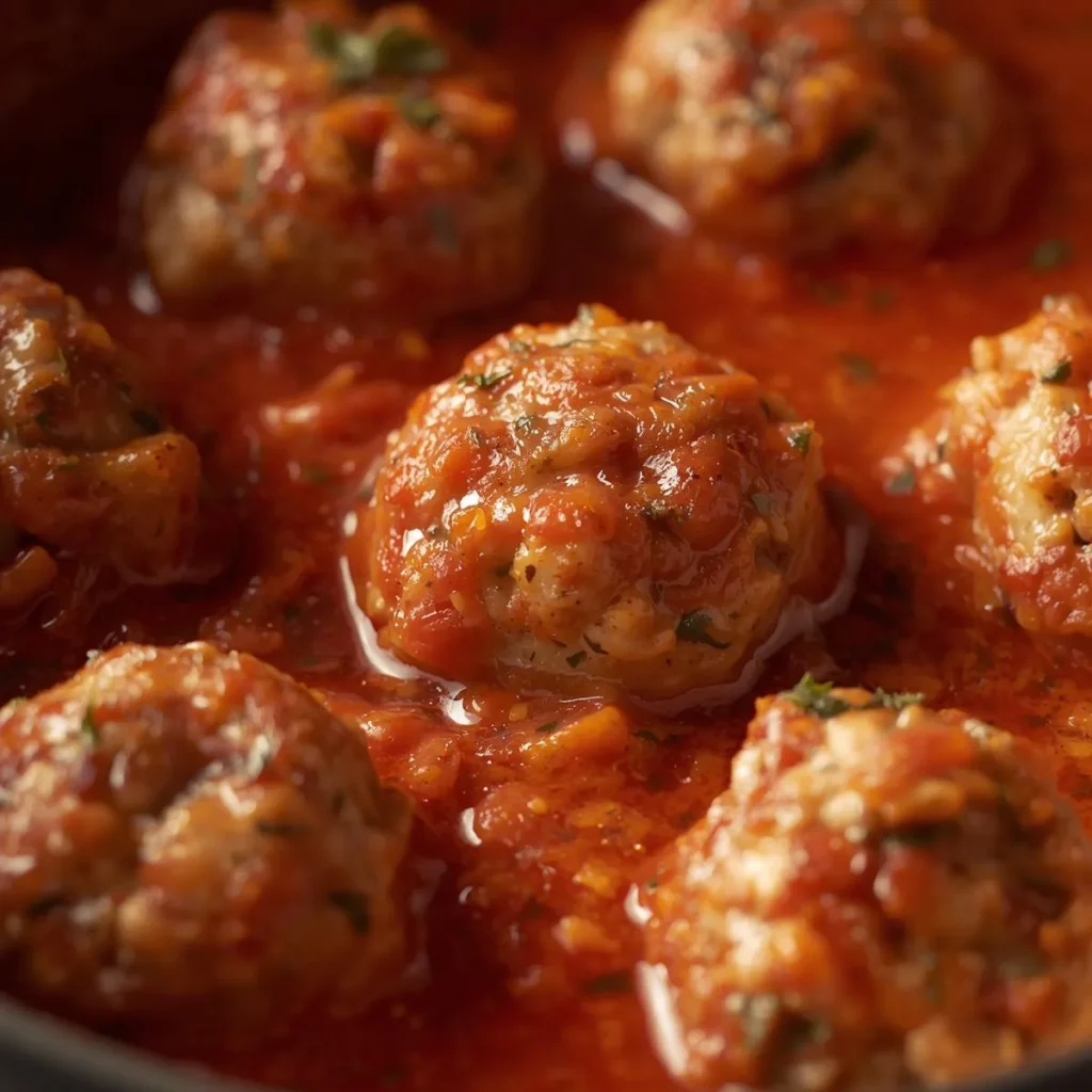 Baked Meatballs In Marinara