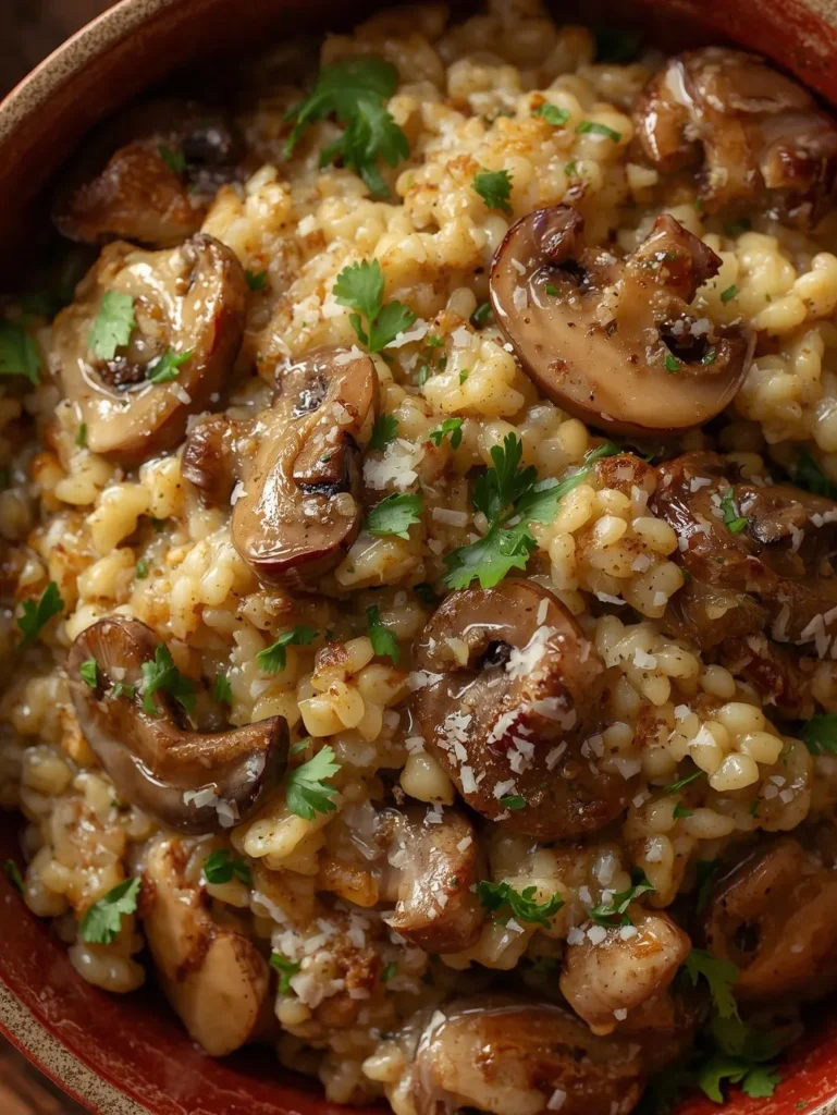 Baked Mushroom Risotto