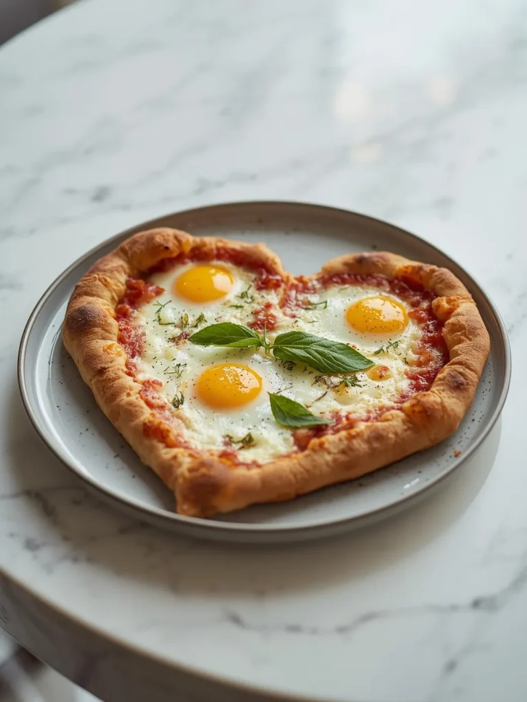 Breakfast Heart Pizza