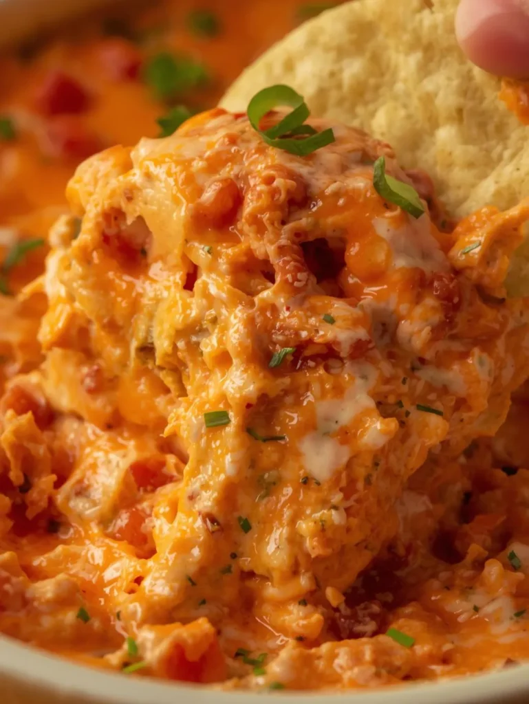 Buffalo Chicken 7 Layer Dip Close Up Shrt