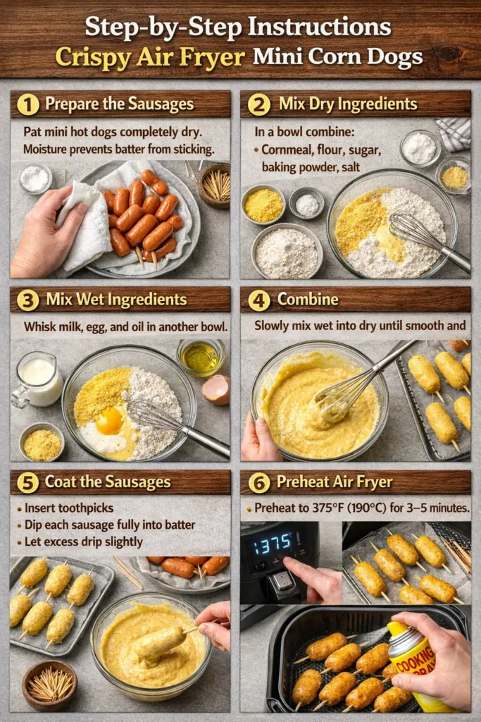 Crispy Air Fryer Mini Corn Dogs