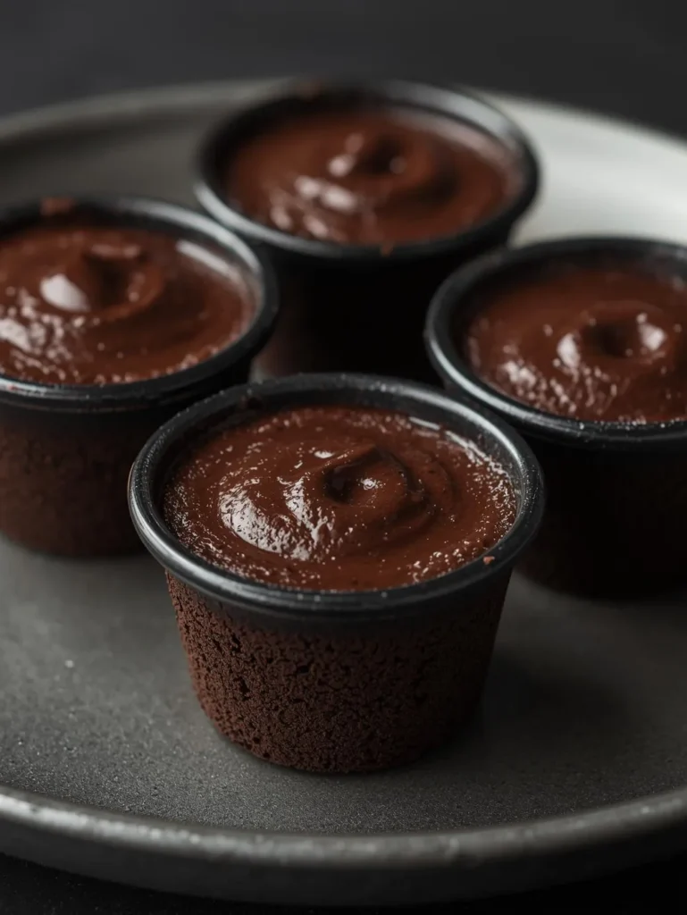 Dark Chocolate Pudding Cups