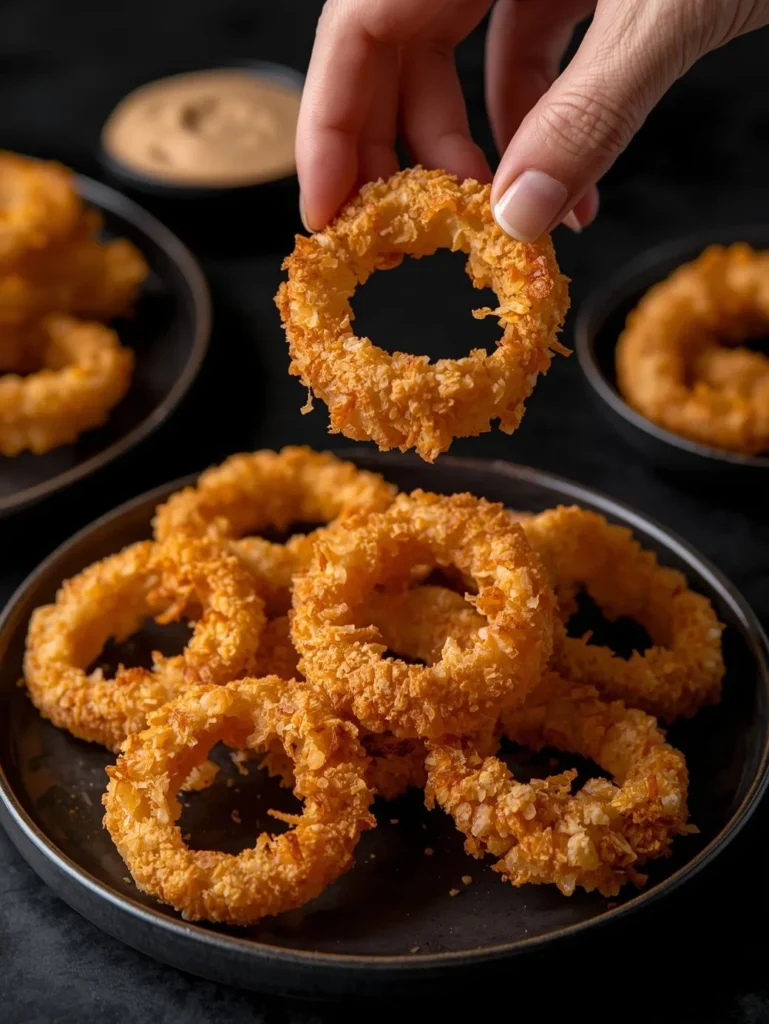 Extra-Crunchy Panko Air Fryer Onion Rings