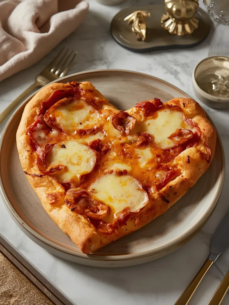 Four Cheese Heart Pizza