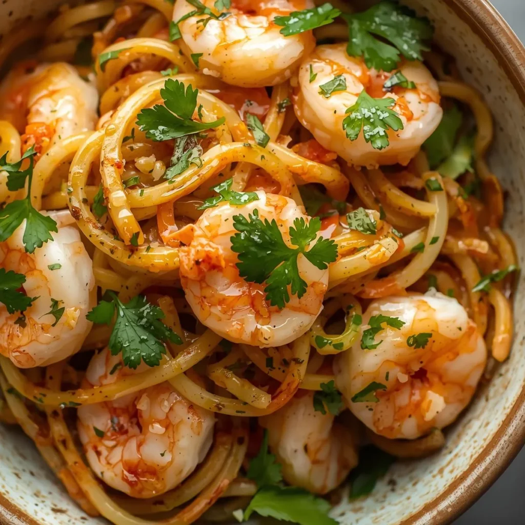 Garlic Lemon Shrimp Scampi Zoodles