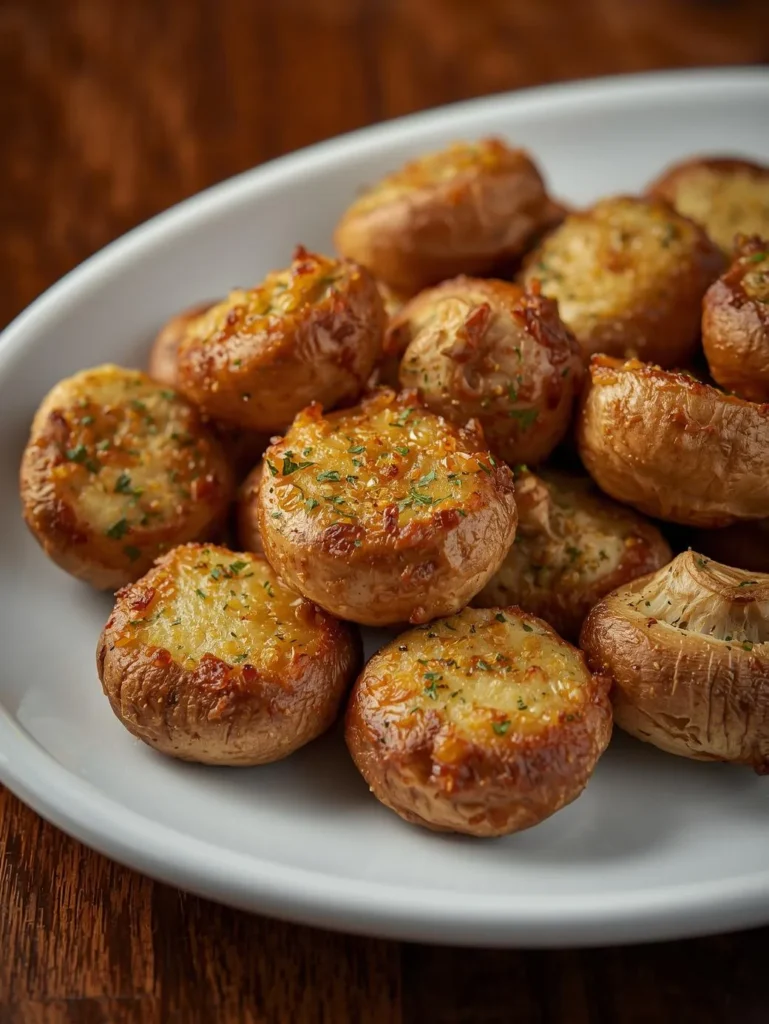 Garlic Parmesan Crispy Mushrooms