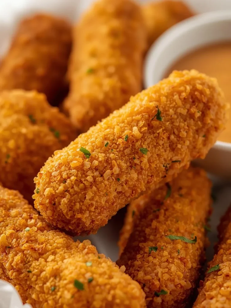 Gluten Free Air Fryer Mozzarella Sticks With Souce Site Closeup Mordern Style