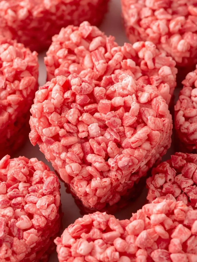Healthier Heart Rice Krispie Treats Mordern Syle Closeup Side Short