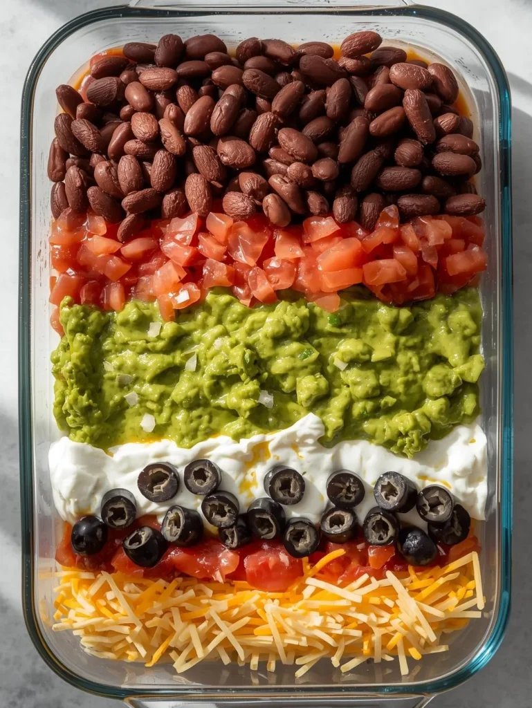 Healthy 7 Layer Dip Greek Yogurt Swap
