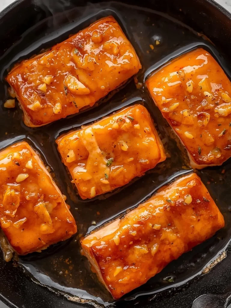 Honey Garlic Salmon Bites Cooking One Pan