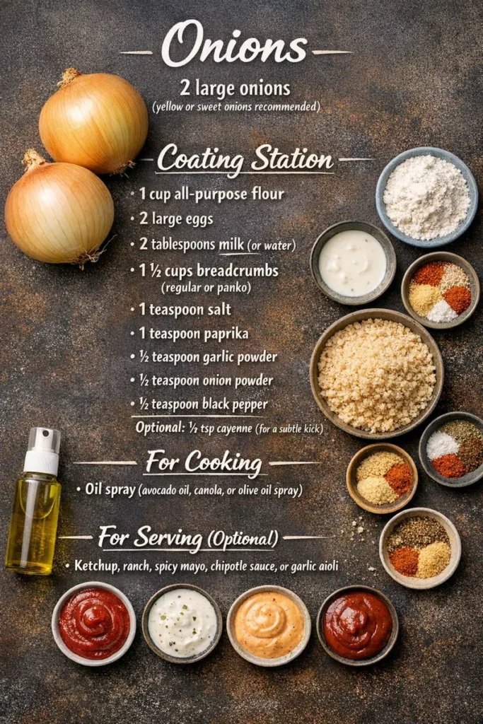 Ingredients Classic Crispy Air Fryer Onion Rings