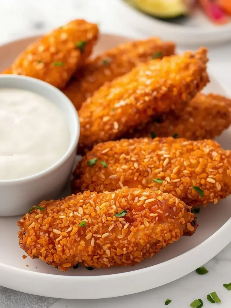 Keto Low Carb Air Fryer Chicken Tenders With Souce