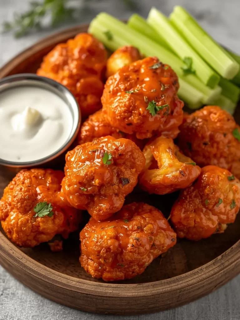 Keto Low Carb Buffalo Cauliflower No Breadcrumbs