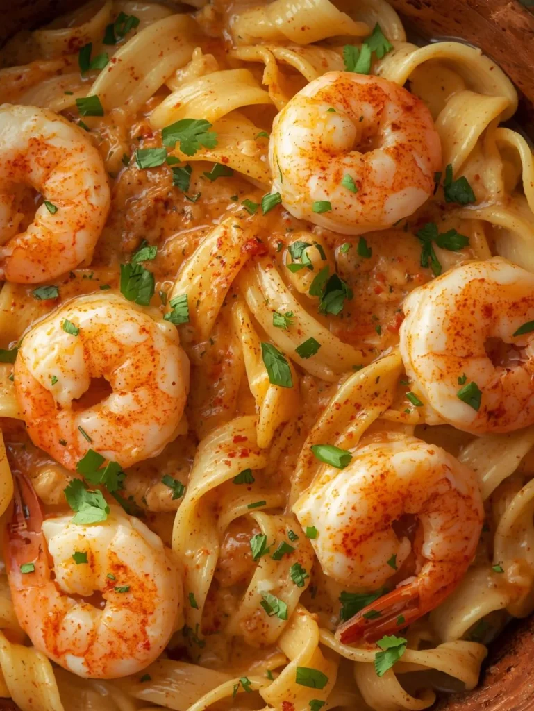 Light Ish Creamy Cajun Shrimp Pasta