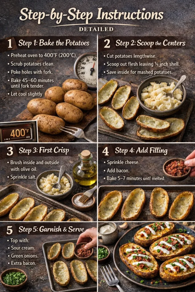 Loaded Potato Skins Step By Step Guide