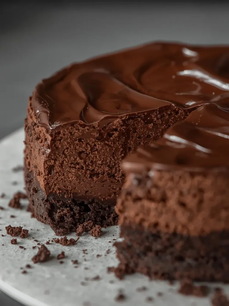 Mocha No Bake Chocolate Dessert Hyper Realistic Close Up Photography Mordern Table