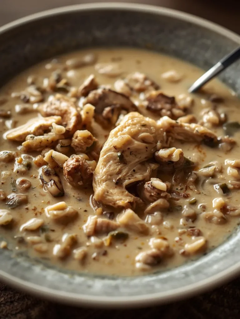 Mushroom Lovers Version Creamy Chicken And Wild Rice Soup