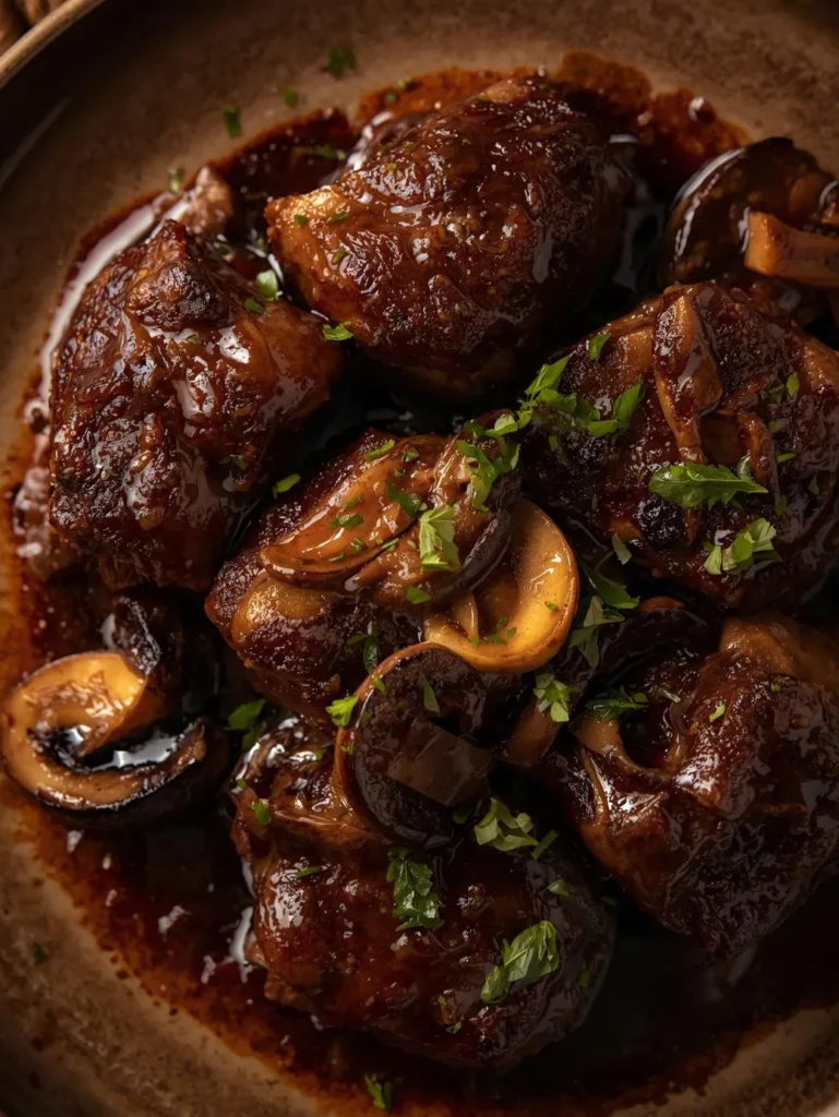 Mushroom Red Wine Short Ribs