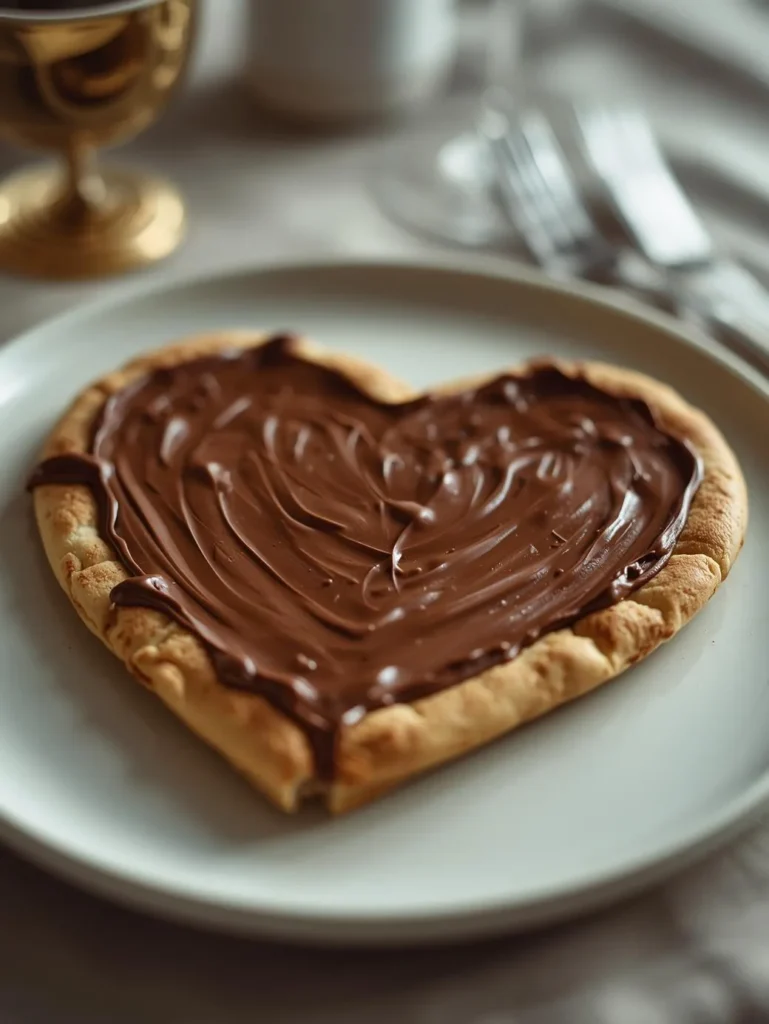 Nutella Dessert Heart Pizza