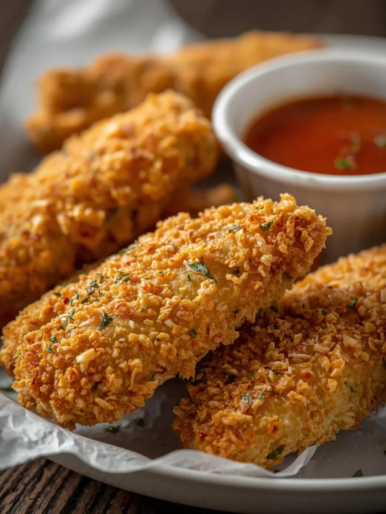 Parmesan Herb Extra Crunch Tenders With Souce